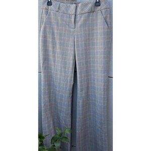 BEBE Women’s Pants  Sz 6 Classic Lined Straight Zip Brown Metallic Cream USA NWT